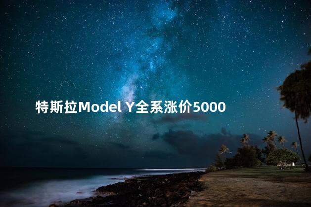 特斯拉Model Y全系涨价5000元